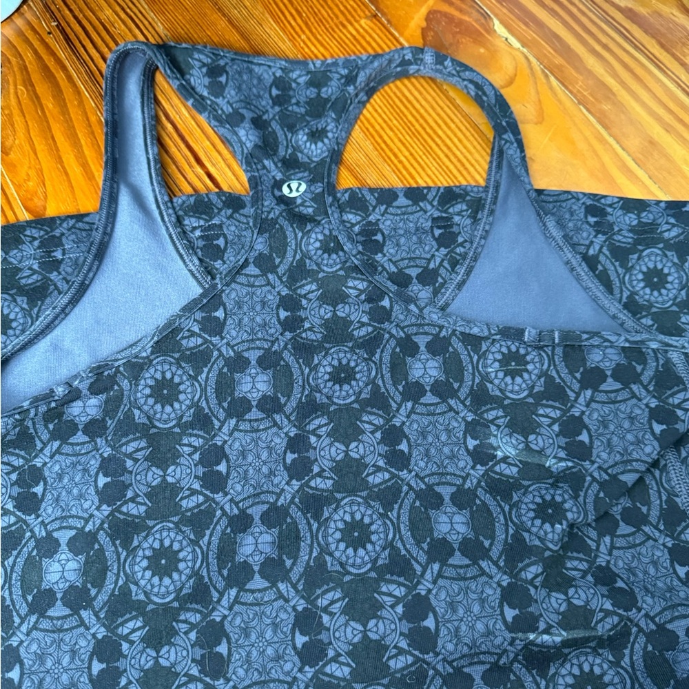 Rare pattern lulu lemon racer back tank top